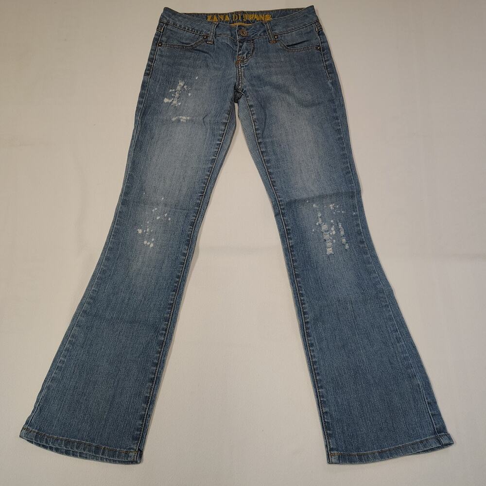 Zana Di Jeans Womens Size 5 Bootcut Distressed Light Wash Denim Y2K